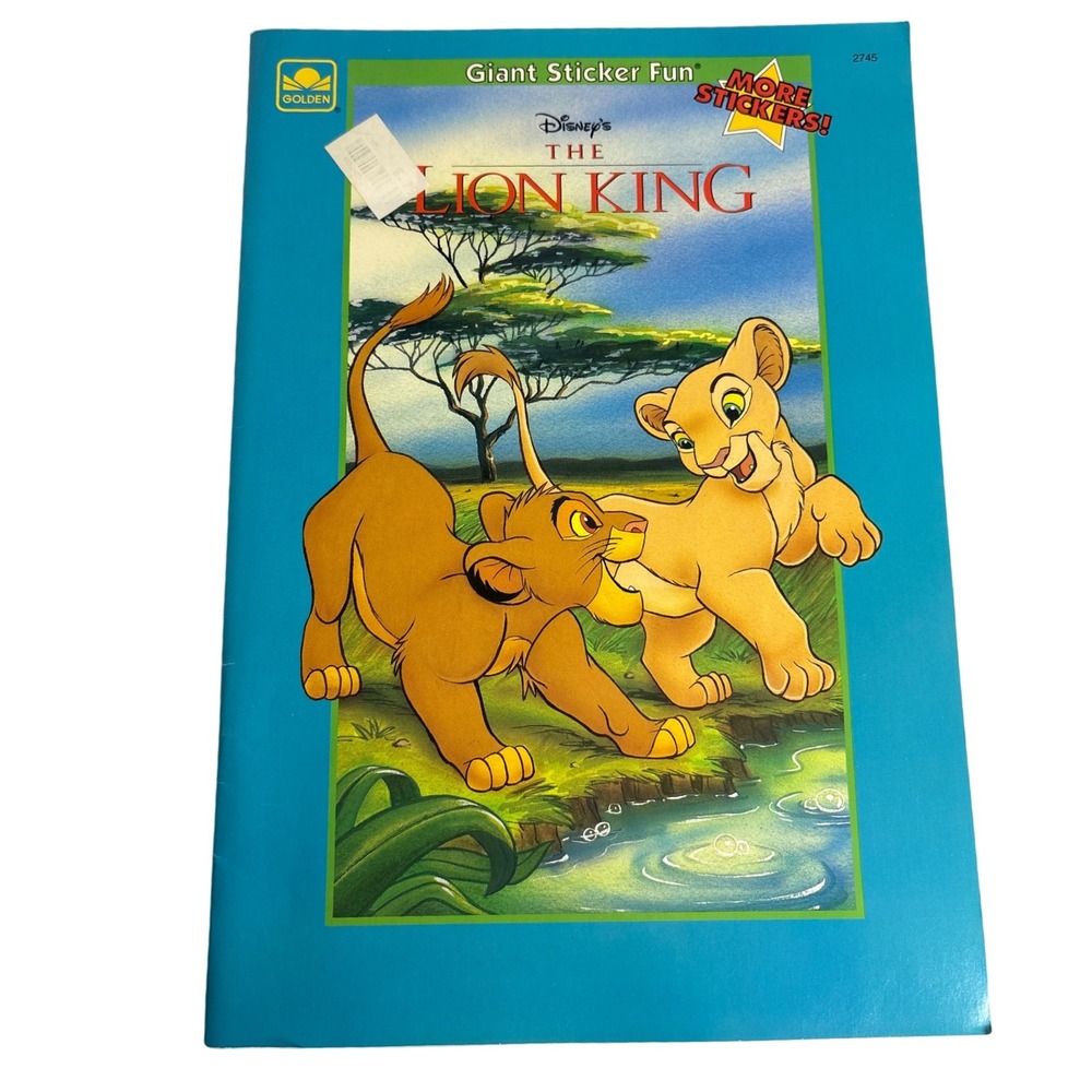 Disney The Lion King Giant Sticker Fun Activity Book 1994 Golden Book New
